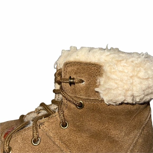 BearPaw Marie Brown Leather Suede Wool Sheepskin Girl's 3 - Picture 6 of 11